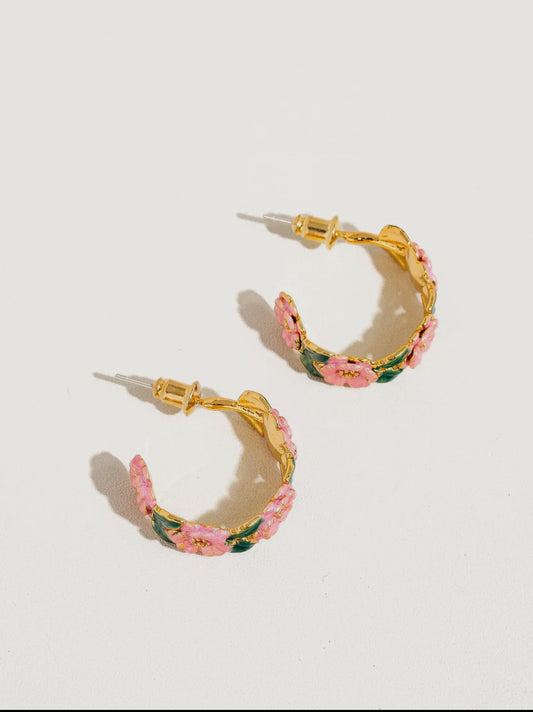 Earrings floral color